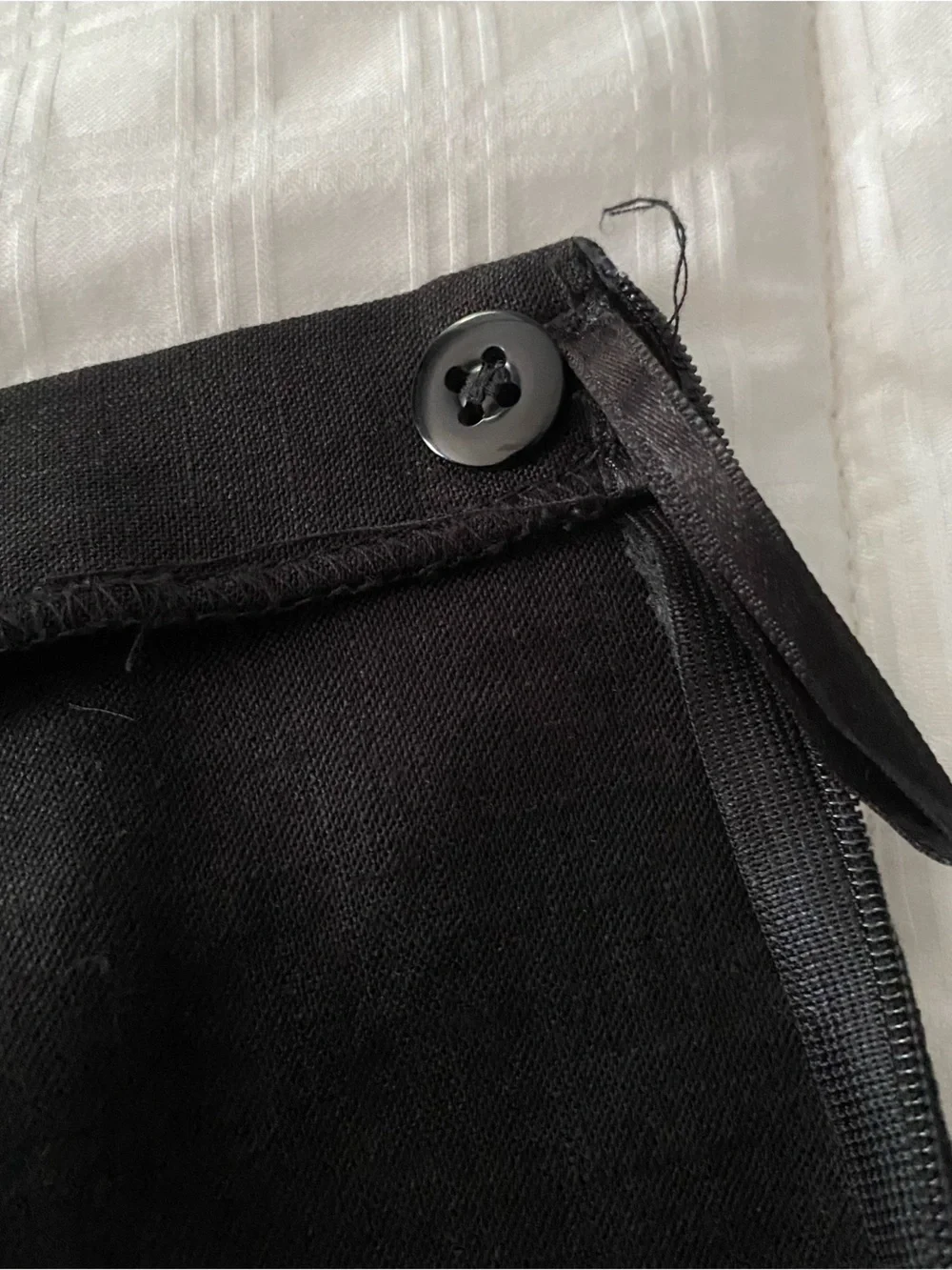 Banana Republic Dress Pants Womens 8 Black Linen Blend Wide Leg Trouser Elegant